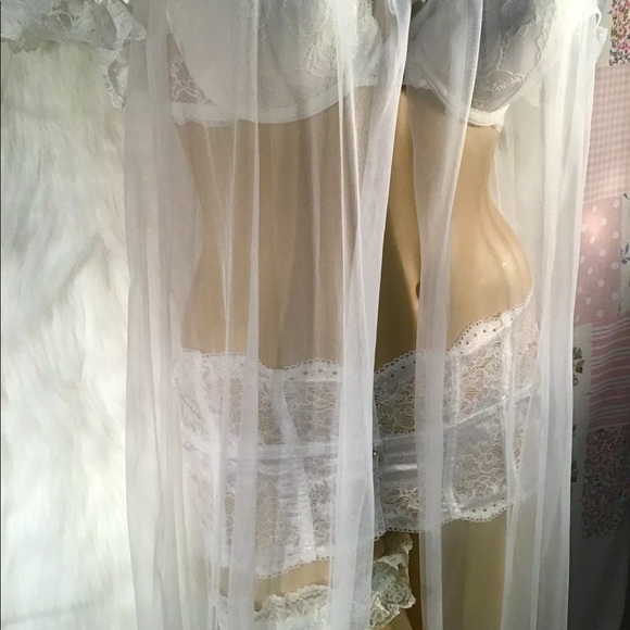Vintage white undercover sheer robe Small - Picture 3 of 8